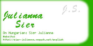 julianna sier business card